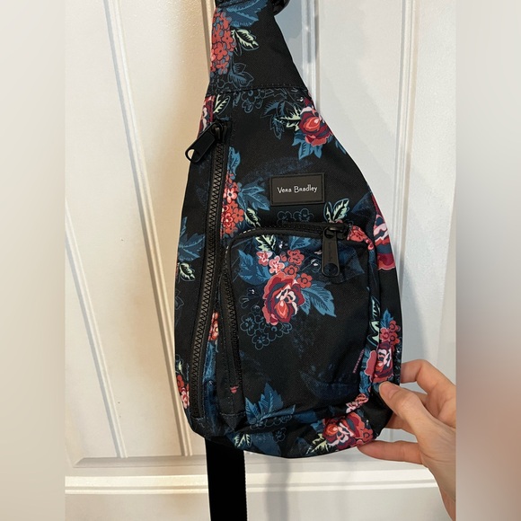 Vera Bradley Reactive Mini Sling Backpack ROSE FOLIAGE - Picture 2 of 14